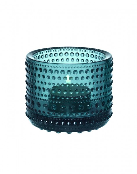Kastehelmi tealight candle holder 64mm sea blue