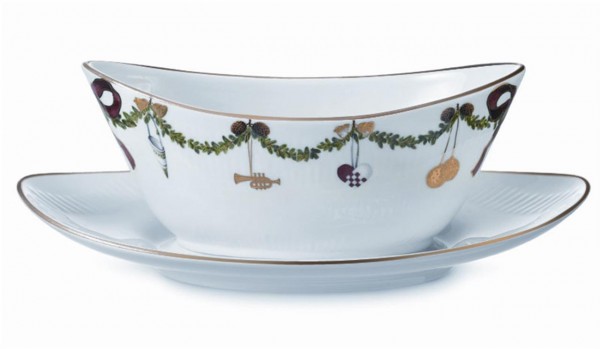 Star Fluted Christmas sauce boat 43cl