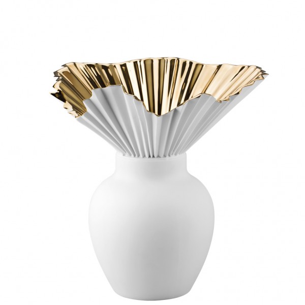Vase 27 cm Falda Gold titanisiert