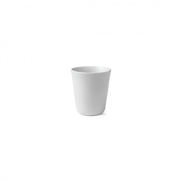 White Fluted thermal mug 29cl