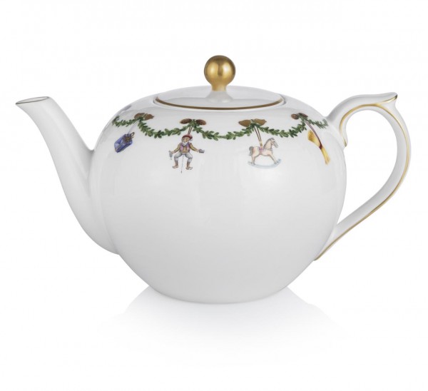 Star Fluted Christmas teapot 140cl