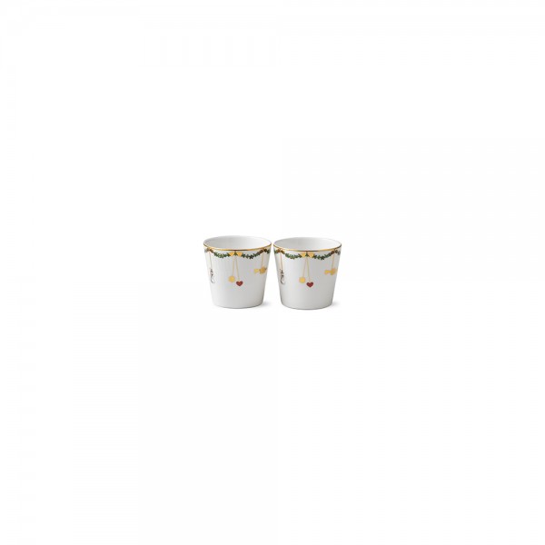Star Fluted Christmas serving cup 30cl, 2pcs