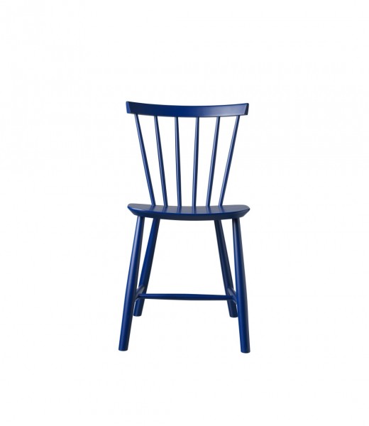 Stuhl J46 Beech/blue - Poul M. Volther