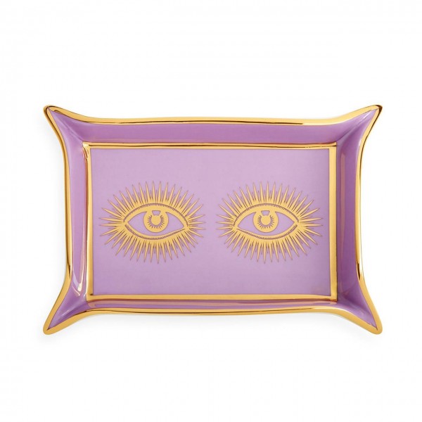 Eyes Valte Tray, purple/gold