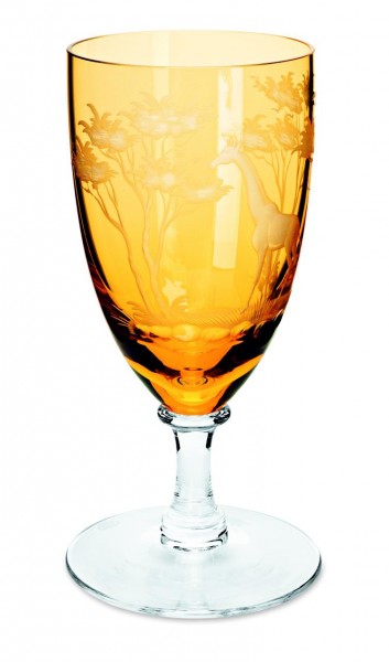 Weinglas 160 mm mandarin, Gravur 'Giraffe' KILIMANDSCHARO